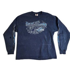 Harley Davidson Long Sleeve XL Myrtle Beach South Carolina Thrashed X Large Y2k